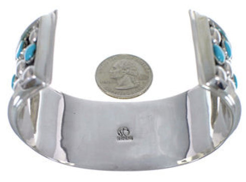 Sterling Silver Turquoise Southwestern Cuff Bracelet MX27509