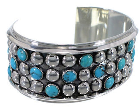 Sterling Silver Turquoise Southwestern Cuff Bracelet MX27515