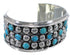 Sterling Silver Turquoise Southwestern Cuff Bracelet MX27515