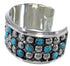 Sterling Silver Turquoise Southwestern Cuff Bracelet MX27515