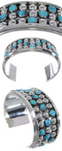 Sterling Silver Turquoise Southwestern Cuff Bracelet MX27515
