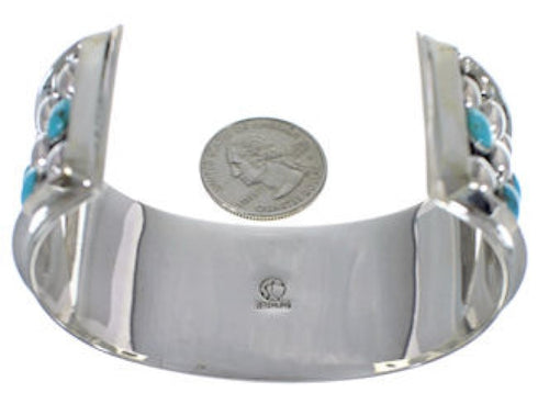 Sterling Silver Turquoise Southwestern Cuff Bracelet MX27515