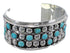 Sterling Silver Turquoise Southwestern Cuff Bracelet MX27512