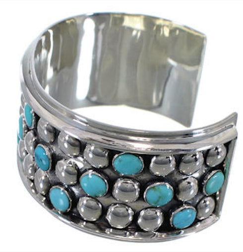 Sterling Silver Turquoise Southwestern Cuff Bracelet MX27512