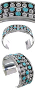 Sterling Silver Turquoise Southwestern Cuff Bracelet MX27512