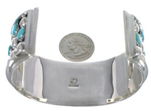 Sterling Silver Turquoise Southwestern Cuff Bracelet MX27512
