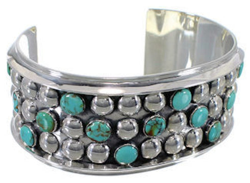 Turquoise Jewelry Sterling Silver Southwestern Cuff Bracelet MX27517