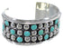 Southwest Turquoise Sterling Silver Cuff Bracelet MX27523
