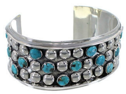 Sterling Silver Turquoise Southwestern Cuff Bracelet MX27514