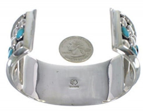 Sterling Silver Turquoise Southwestern Cuff Bracelet MX27514