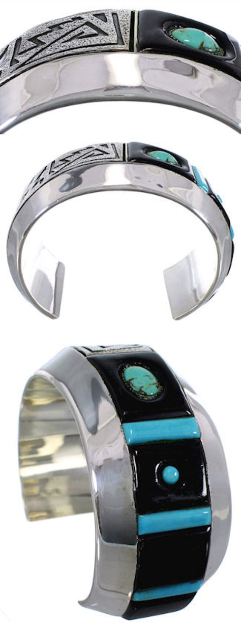 Jet And Turquoise Jewelry Cuff Bracelet PX27975