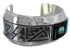 Sterling Silver Jet Turquoise Southwest Bracelet Jewelry PX27993