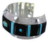 Sterling Silver Jet Turquoise Southwest Bracelet Jewelry PX27993