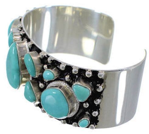 Southwest Sterling Silver Turquoise Cuff Bracelet GS57686