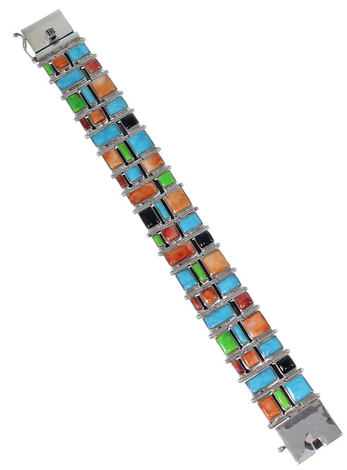 Multicolor And Silver Whiterock Link Bracelet YS69798