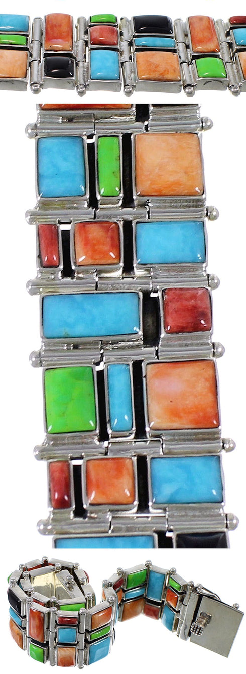Multicolor And Silver Whiterock Link Bracelet YS69798
