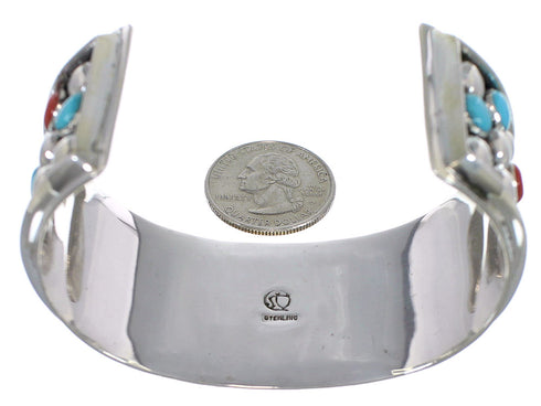 Sterling Silver Jewelry Coral Southwest Turquoise Bracelet FX27258
