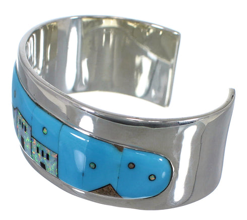 Turquoise Multicolor Native American Design Cuff Bracelet EX27875