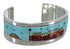 Multicolor Native American Village Design Silver Cuff Bracelet EX27879