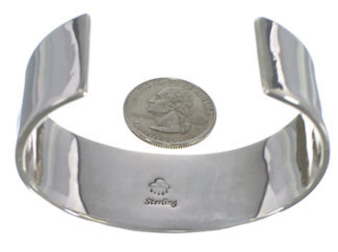 Multicolor Native American Village Design Silver Cuff Bracelet EX27879