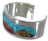 Native American Village Design Multicolor Silver Cuff Bracelet EX27884