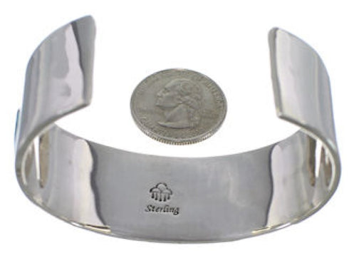 Native American Village Design Multicolor Silver Cuff Bracelet EX27884