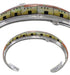 Native American Village Design Silver Multicolor Bracelet GS61865