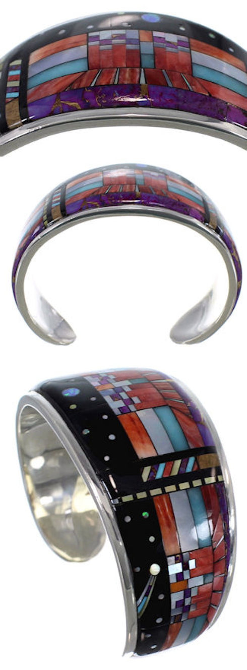 Oyster Shell Multicolor Native American Mesa Design Bracelet RS40972