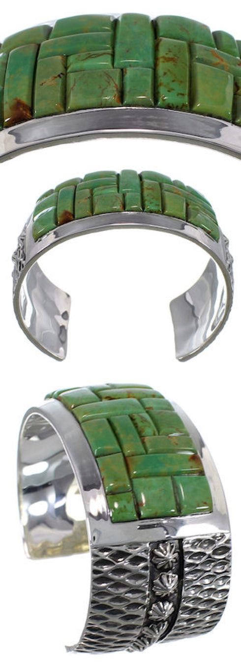 Southwestern Turquoise Jewelry Sterling Silver Cuff Bracelet MX27120