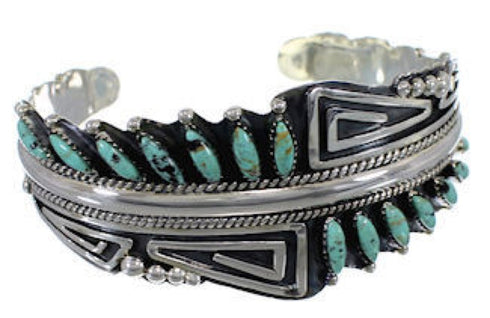 Southwest Jewelry Turquoise Sterling Silver Cuff Bracelet FX28093