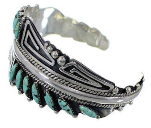 Southwest Jewelry Turquoise Sterling Silver Cuff Bracelet FX28093