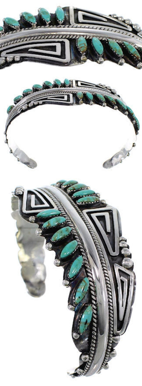 Turquoise Southwest Sterling Silver Cuff Bracelet FX28086