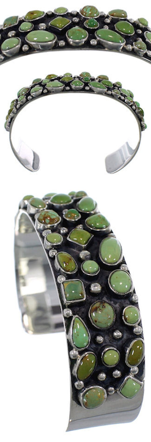 Turquoise Southwest Jewelry Sterling Silver Cuff Bracelet VX37730