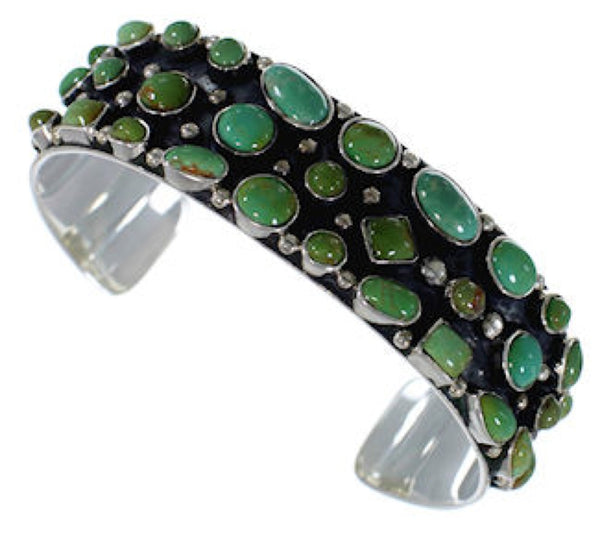 Southwest Turquoise Jewelry Sterling Silver Cuff Bracelet VX37732