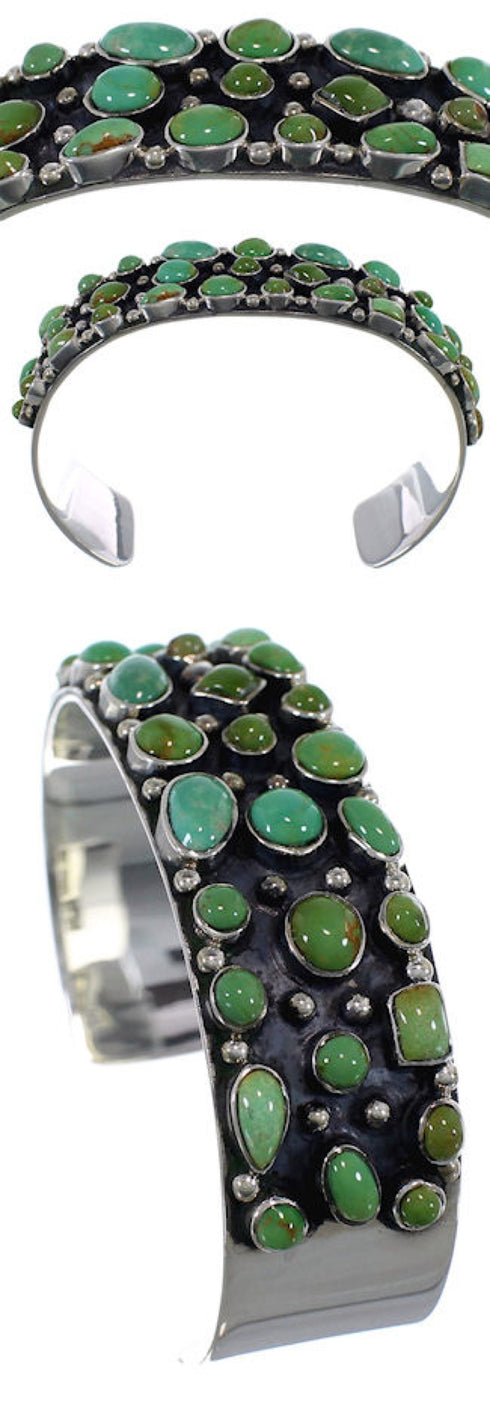 Southwest Turquoise Jewelry Sterling Silver Cuff Bracelet VX37732