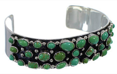 Genuine Sterling Silver Turquoise Jewelry Cuff Bracelet VX37734