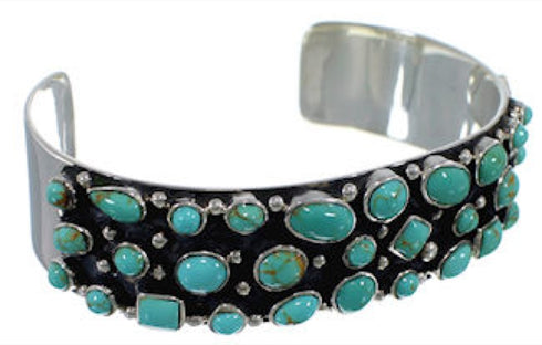 Southwest Turquoise Jewelry Sterling Silver Cuff Bracelet VX37744