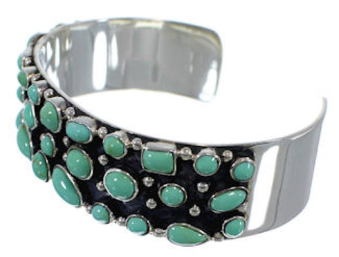 Southwest Sterling Silver Turquoise Cuff Bracelet Jewelry VX37752