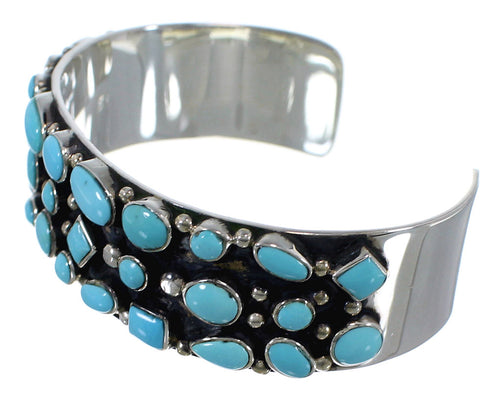 Turquoise Genuine Sterling Silver Southwest Bracelet VX37764