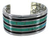 Authentic Sterling Silver Turquoise Cuff Jewelry Bracelet VX37655