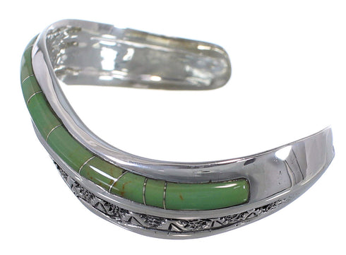 Southwestern Sterling Silver And Turquoise Cuff Bracelet TX39376