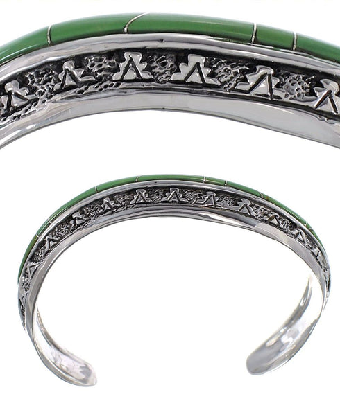 Authentic Sterling Silver And Turquoise Southwest Bracelet TX39391