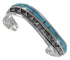 Genuine Sterling Silver Southwestern Turquoise Cuff Bracelet TX39399
