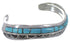 Genuine Sterling Silver Southwestern Turquoise Cuff Bracelet TX39399