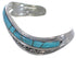 Genuine Sterling Silver Southwestern Turquoise Cuff Bracelet TX39399