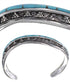Genuine Sterling Silver Southwestern Turquoise Cuff Bracelet TX39399