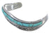 Southwestern Sterling Silver Turquoise Inlay Cuff Bracelet TX39402