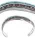 Southwestern Sterling Silver Turquoise Inlay Cuff Bracelet TX39402