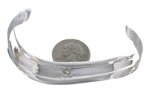 Southwestern Sterling Silver Turquoise Inlay Cuff Bracelet TX39402