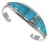 Southwest Water Wave Sterling Silver Turquoise Bracelet VX37589